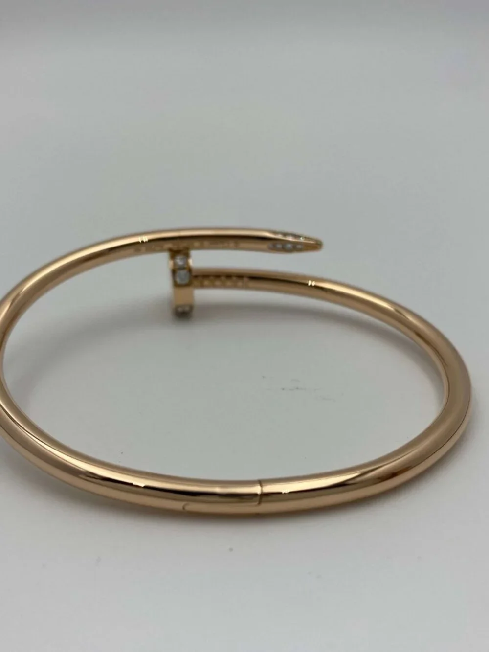 Cartier Juste un Clou Bracelet Classic 18K Rose Gold Diamonds Size 16